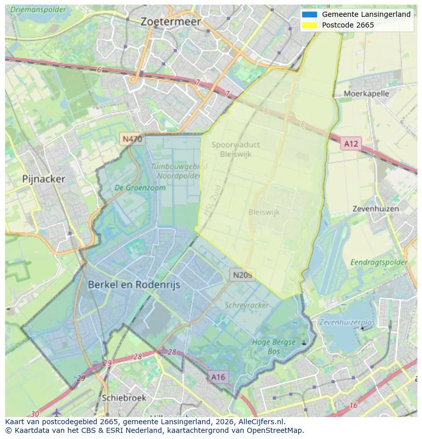 Postcodekaart voor 2665