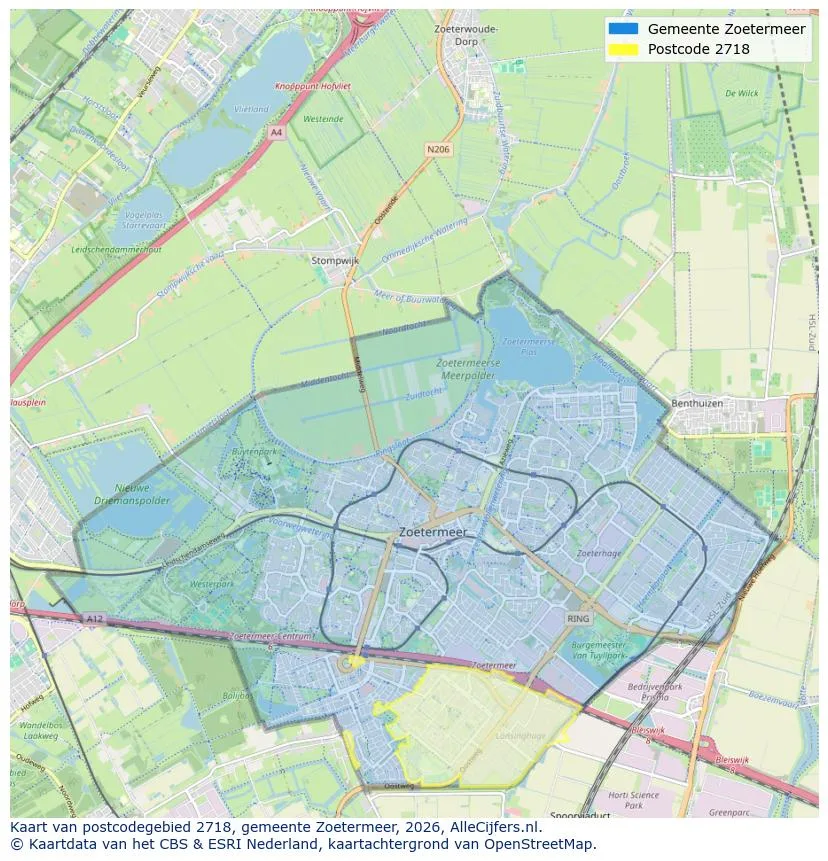 Postcodekaart voor 2718