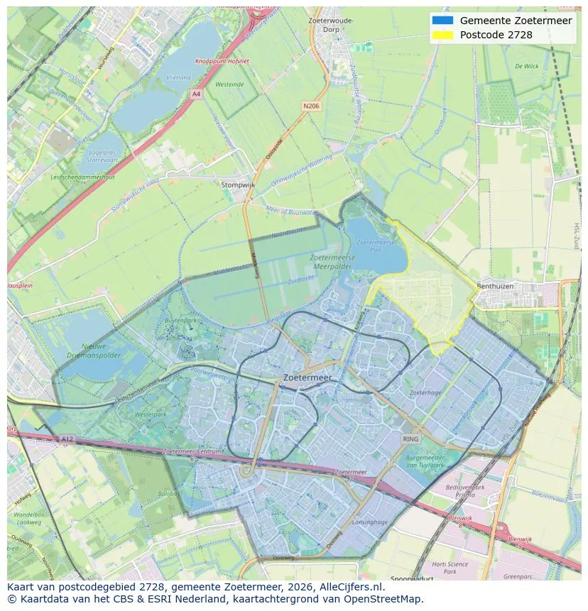 Postcodekaart voor 2728