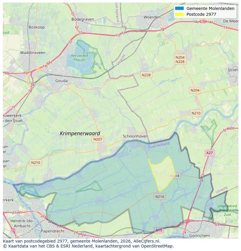 Postcodekaart voor 2977