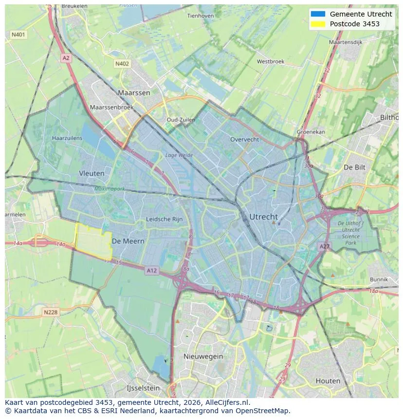 Postcode map for 3453