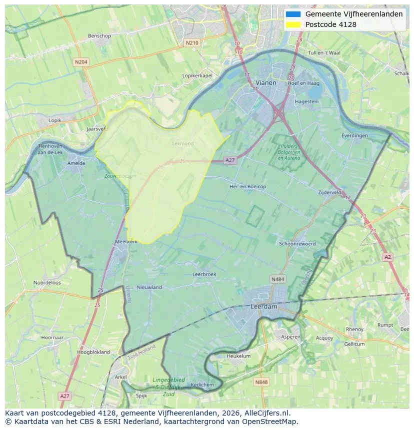 Postcodekaart voor 4128
