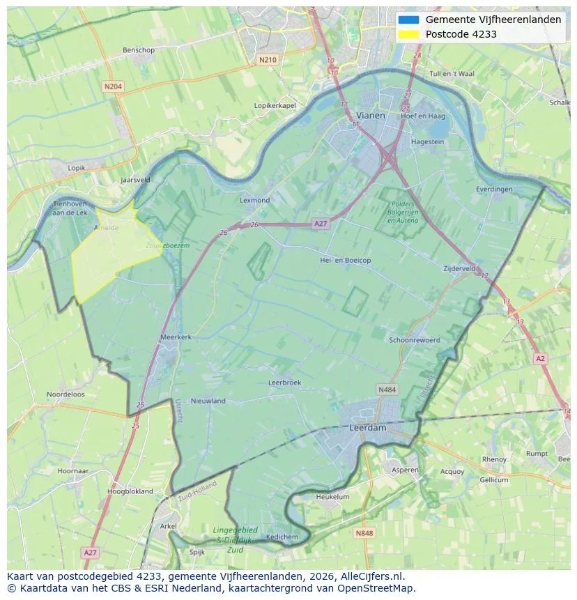 Postcode map for 4233