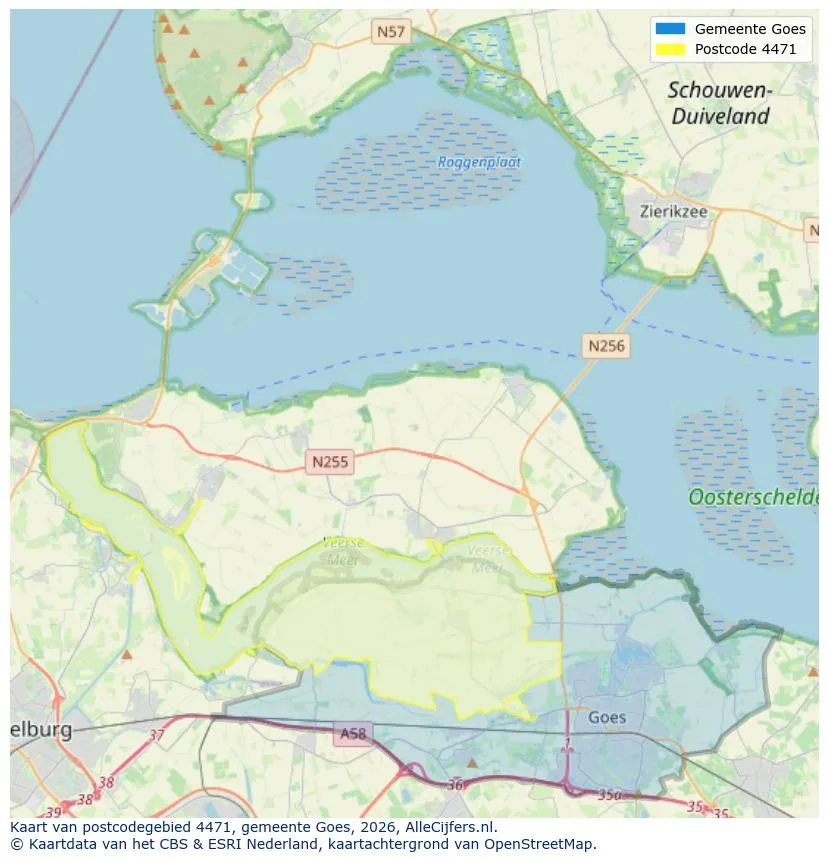 Postcodekaart voor 4471