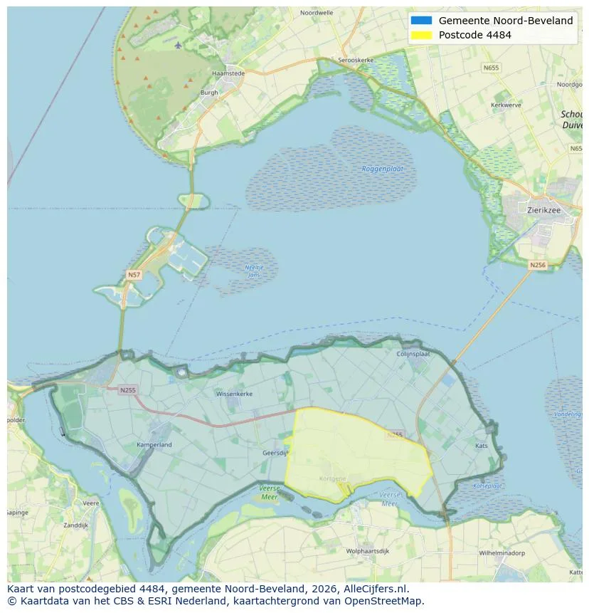 Postcodekaart voor 4484