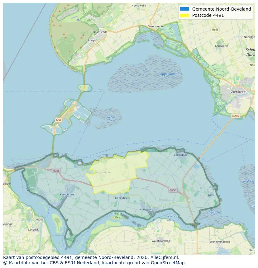 Postcodekaart voor 4491