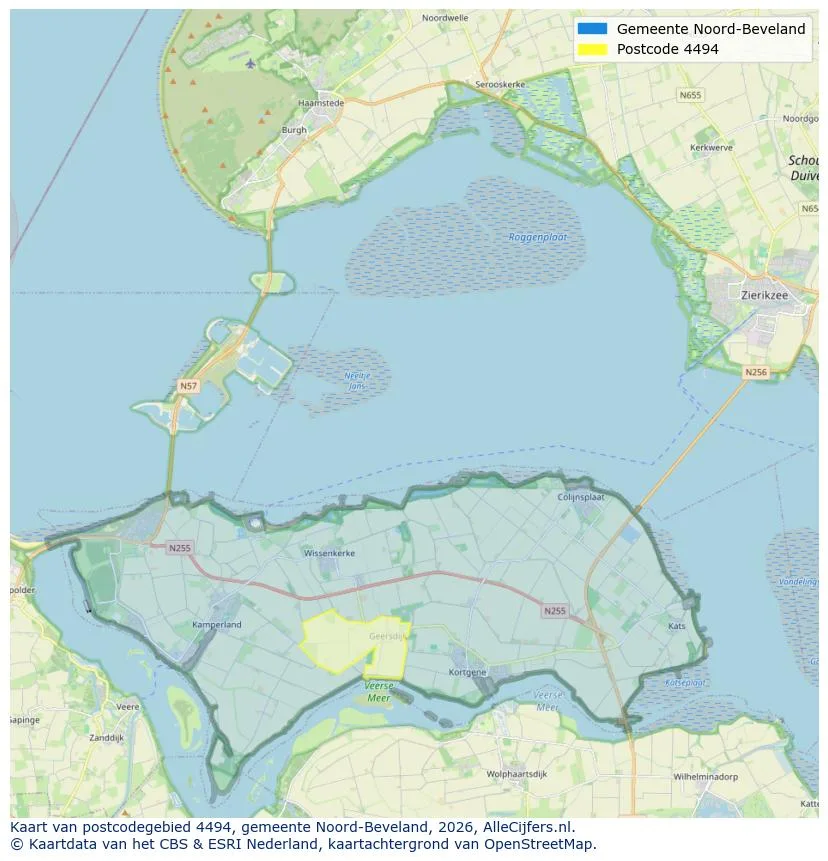 Postcodekaart voor 4494