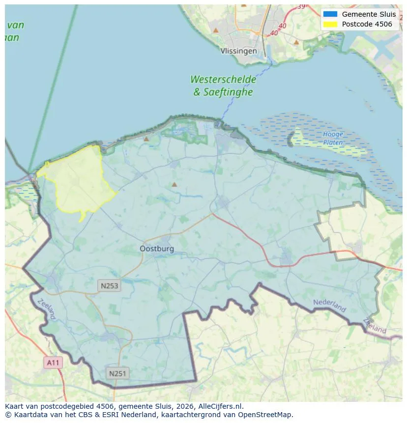 Postcodekaart voor 4506