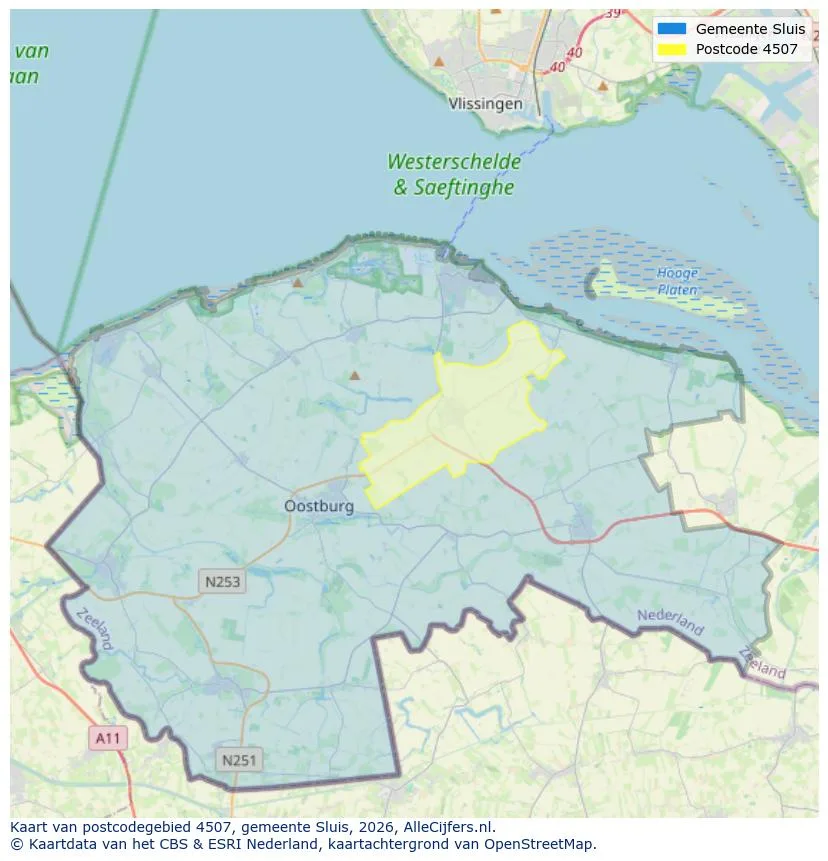 Postcodekaart voor 4507