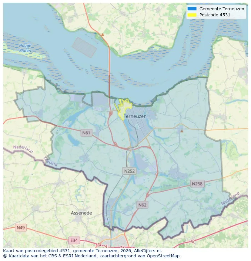 Postcodekaart voor 4531