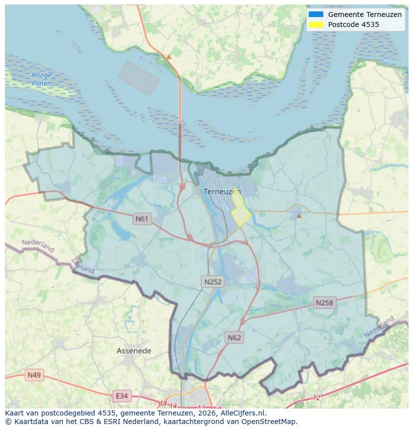 Postcodekaart voor 4535
