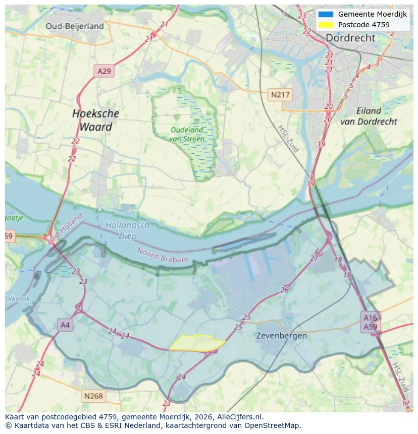 Postcodekaart voor 4759