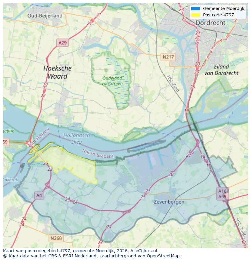 Postcodekaart voor 4797