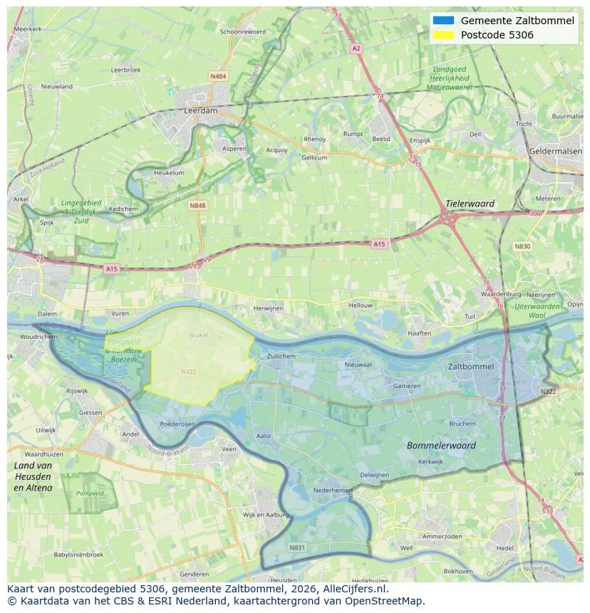 Postcodekaart voor 5306