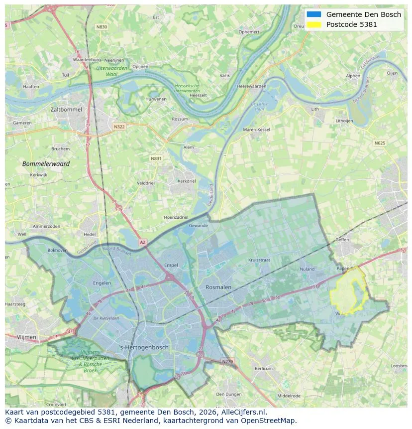 Postcodekaart voor 5381
