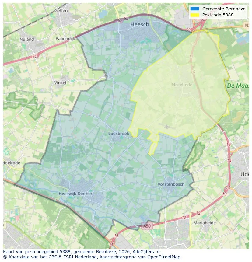 Mapa de códigos postales para 5388