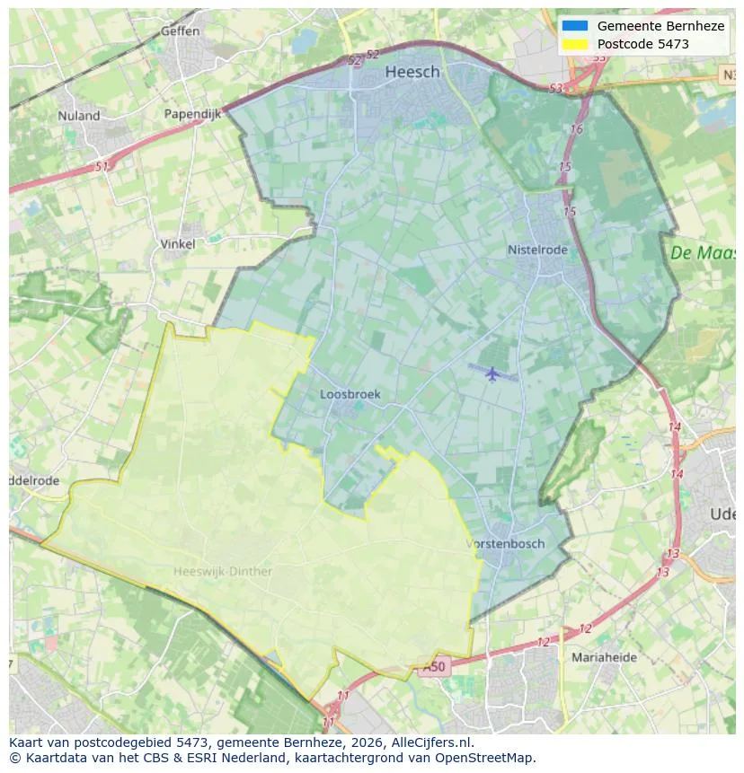 Postcodekaart voor 5473