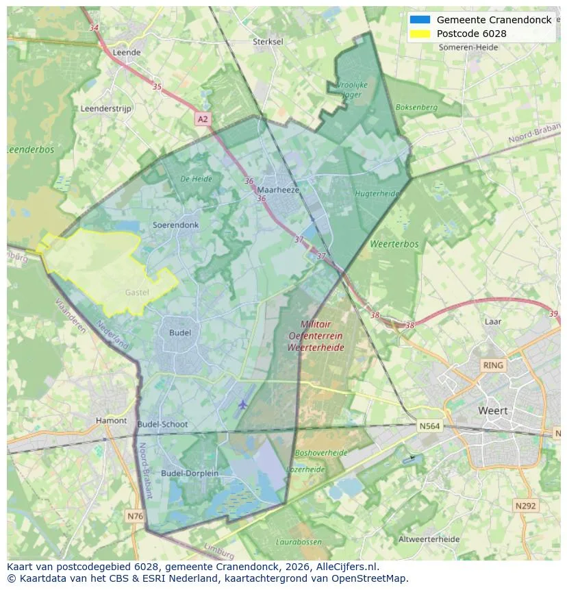Postcodekaart voor 6028