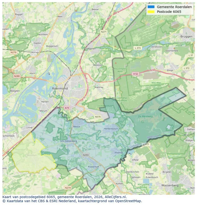 Postcodekaart voor 6065