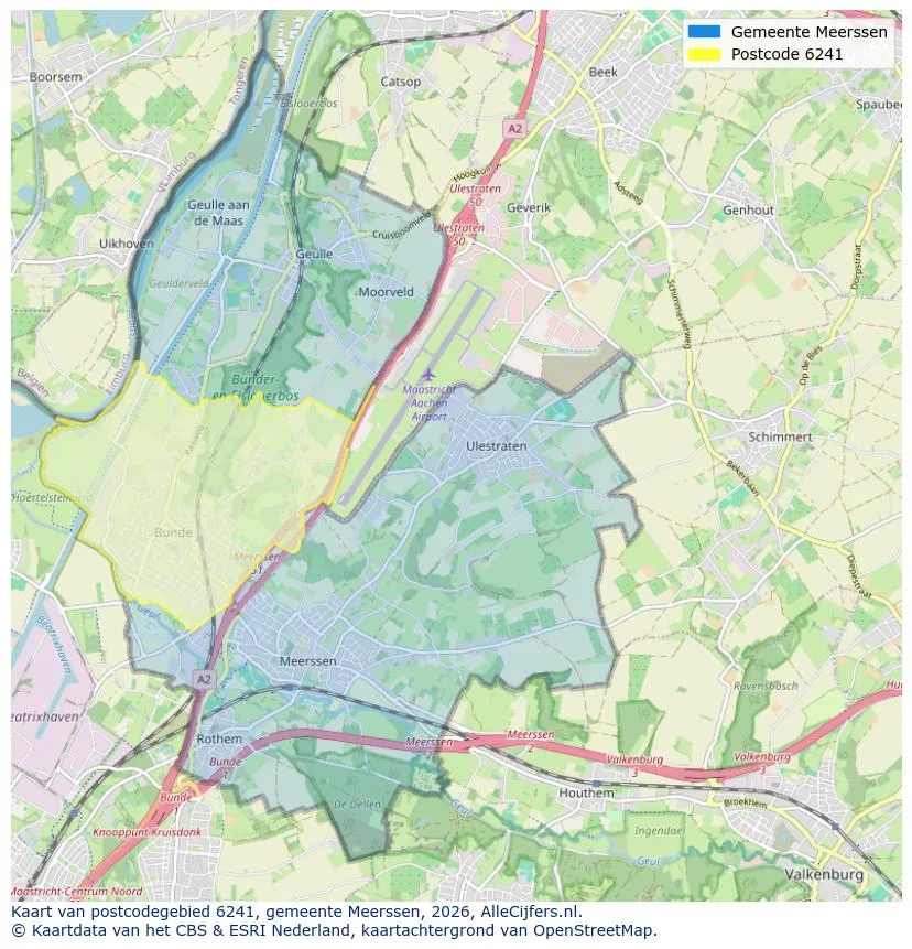 Postcodekaart voor 6241