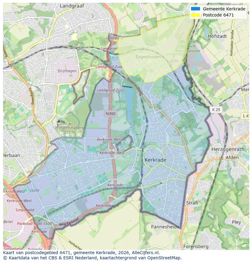 Postcodekaart voor 6471