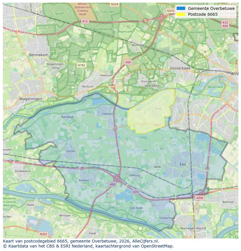 Postcode map for 6665