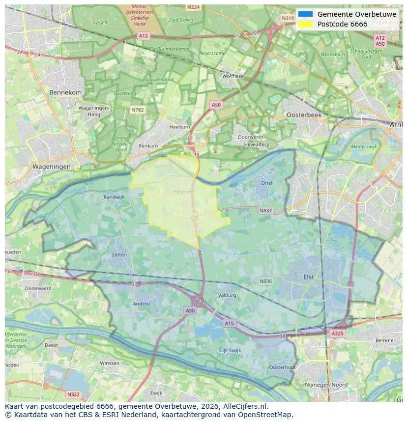 Postcode map for 6666