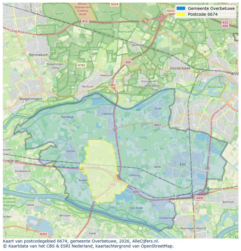 Postcode map for 6674