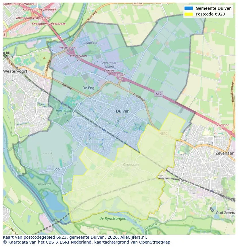 Postcodekaart voor 6923