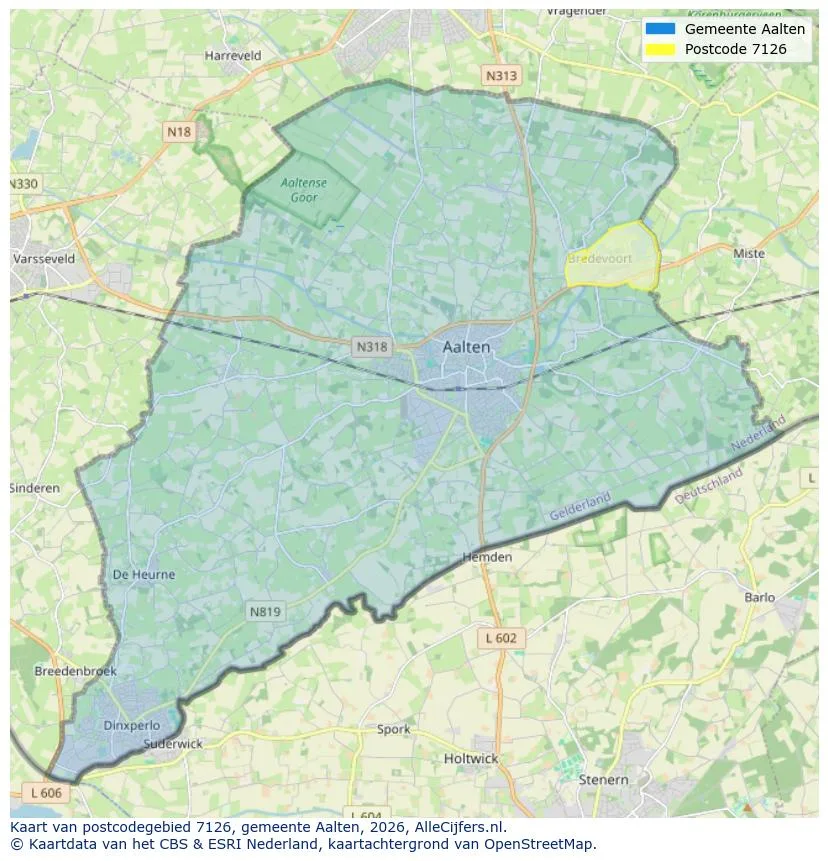 Postcodekaart voor 7126