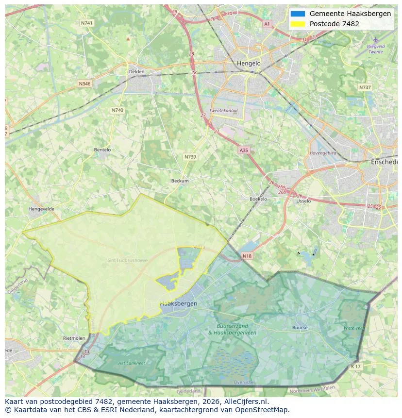 Postcodekaart voor 7482