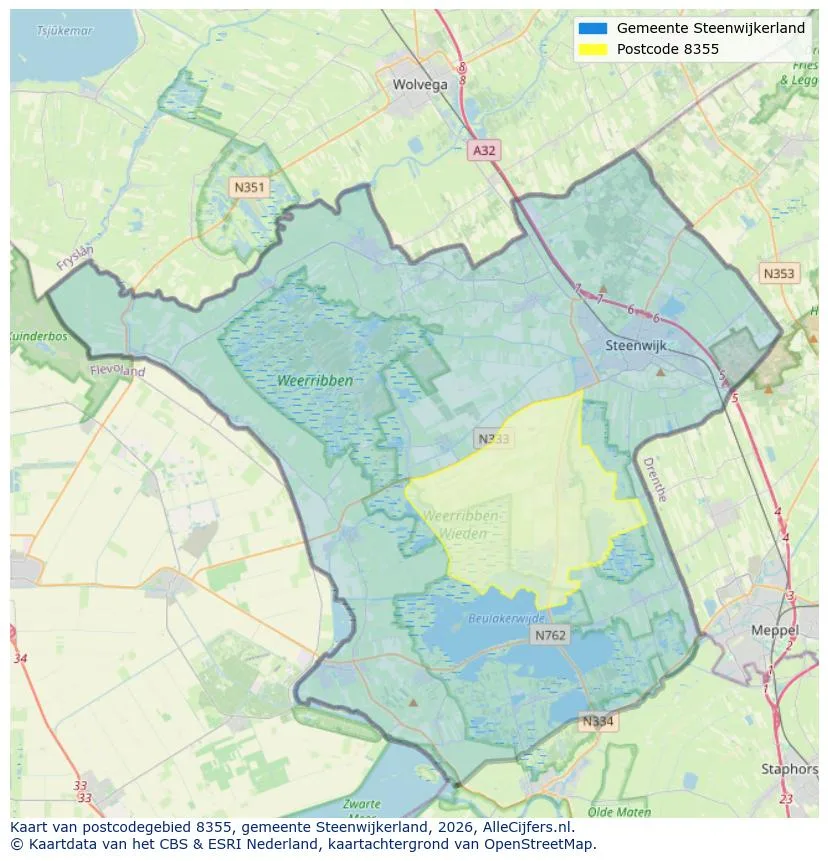 Postcodekaart voor 8355