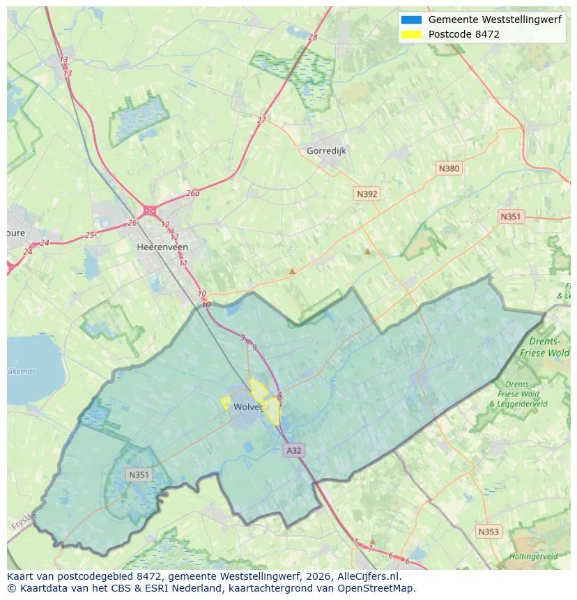 Postcodekaart voor 8472