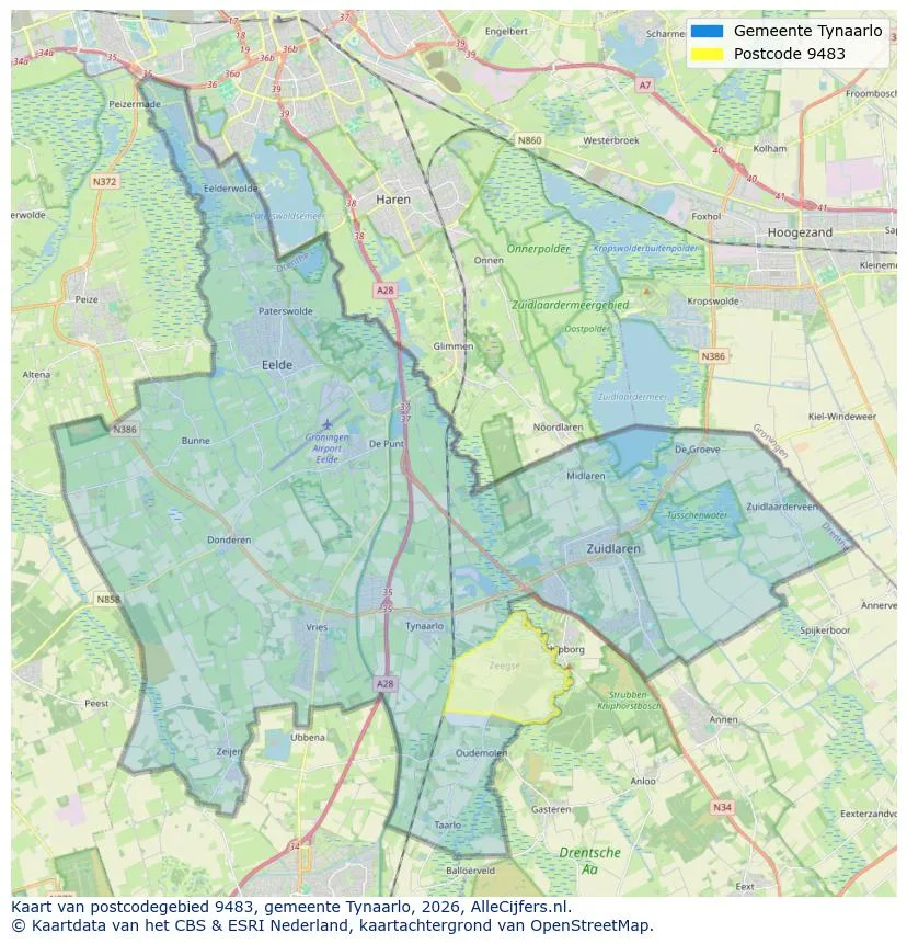 Postcode map for 9483