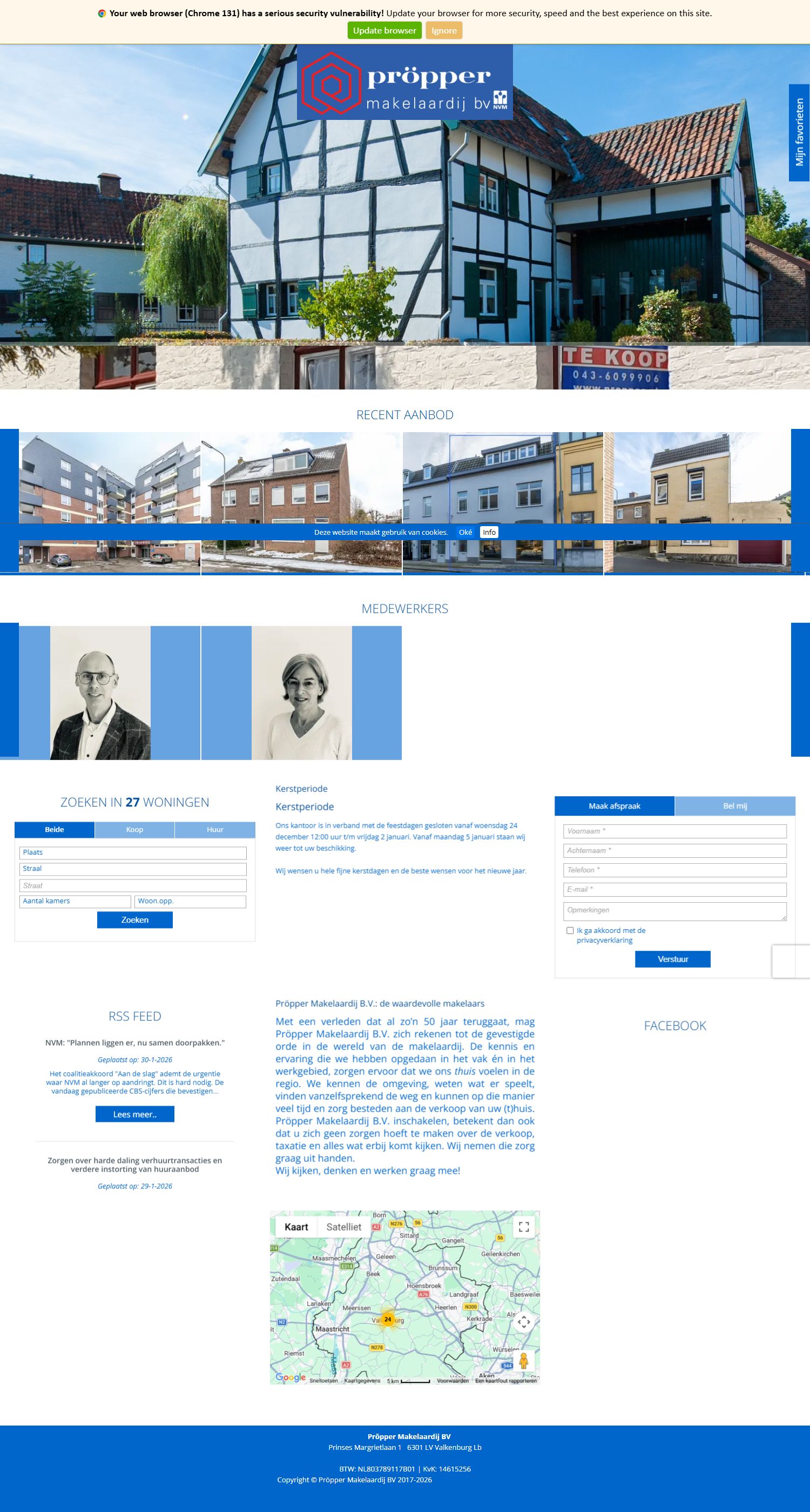 Screenshot van de website van www.propper.nl