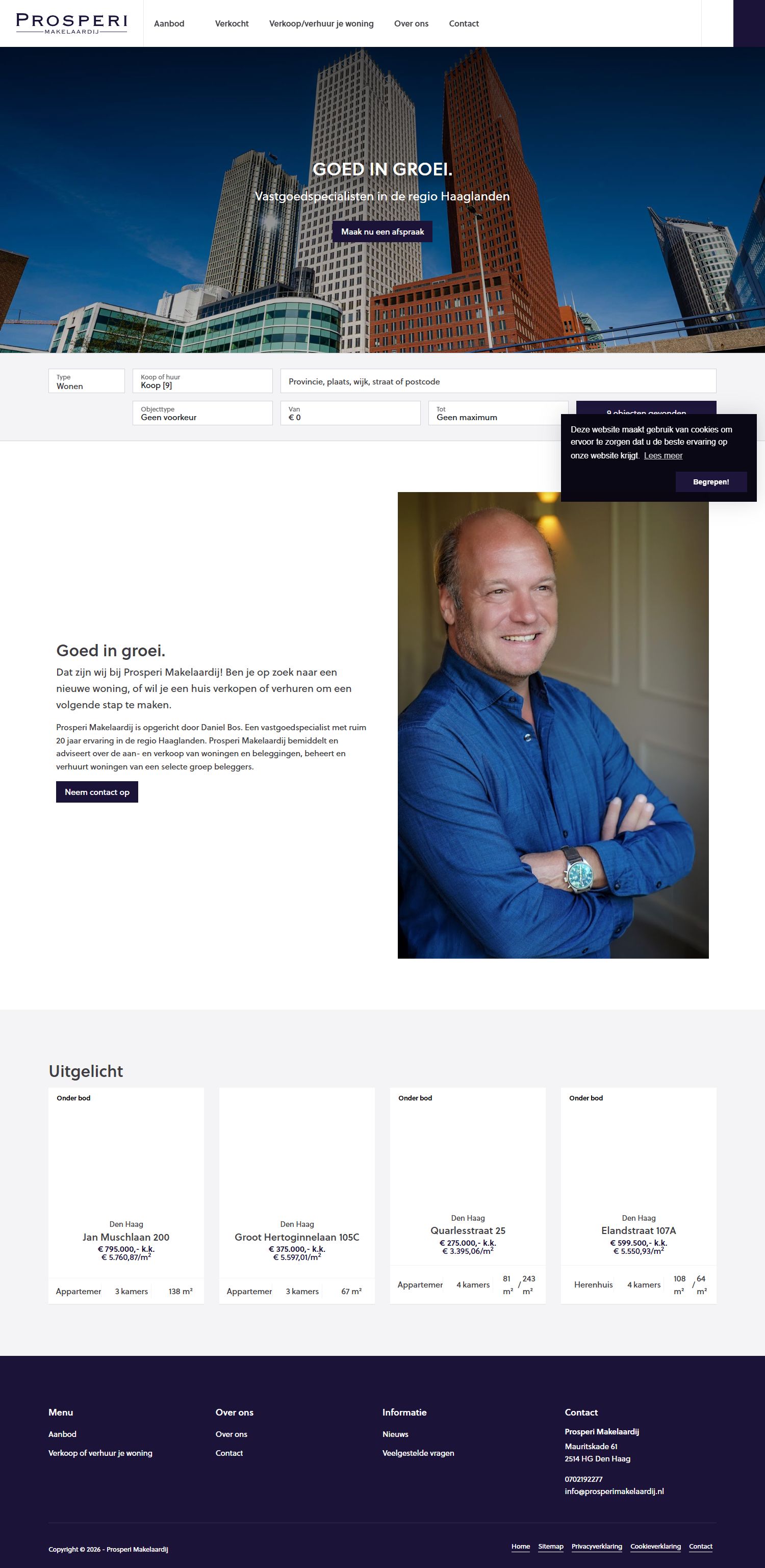 Team foto van Prosperi makelaardij