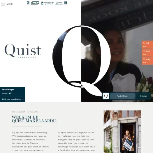 Capture d'écran du site web de www.quistmakelaardij.nl