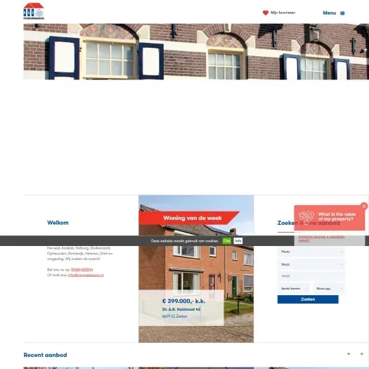 Screenshot der Website von www.rasmakelaars.nl