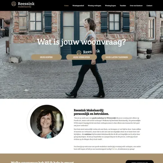 Screenshot van de website van www.reessinkmakelaardij.nl