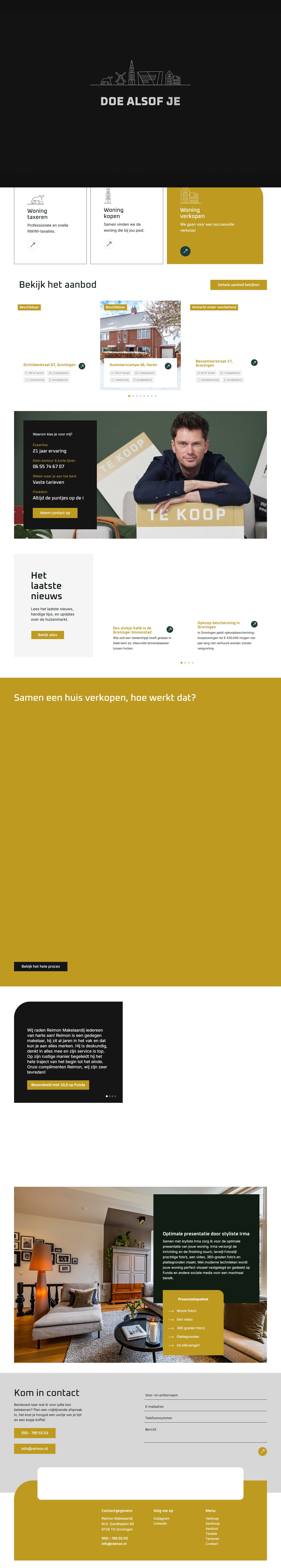 Screenshot van de website van www.reimon.nl