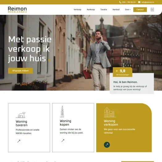 Screenshot of the website of www.reimon.nl