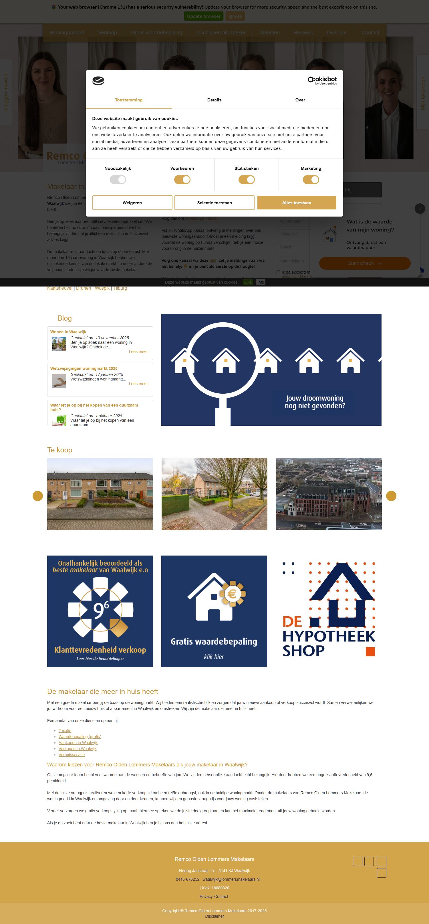 Screenshot van de website van www.olden.nl