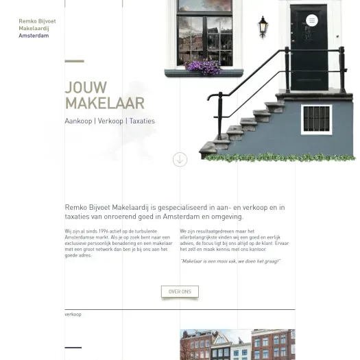Screenshot van de website van www.remkobijvoet.nl