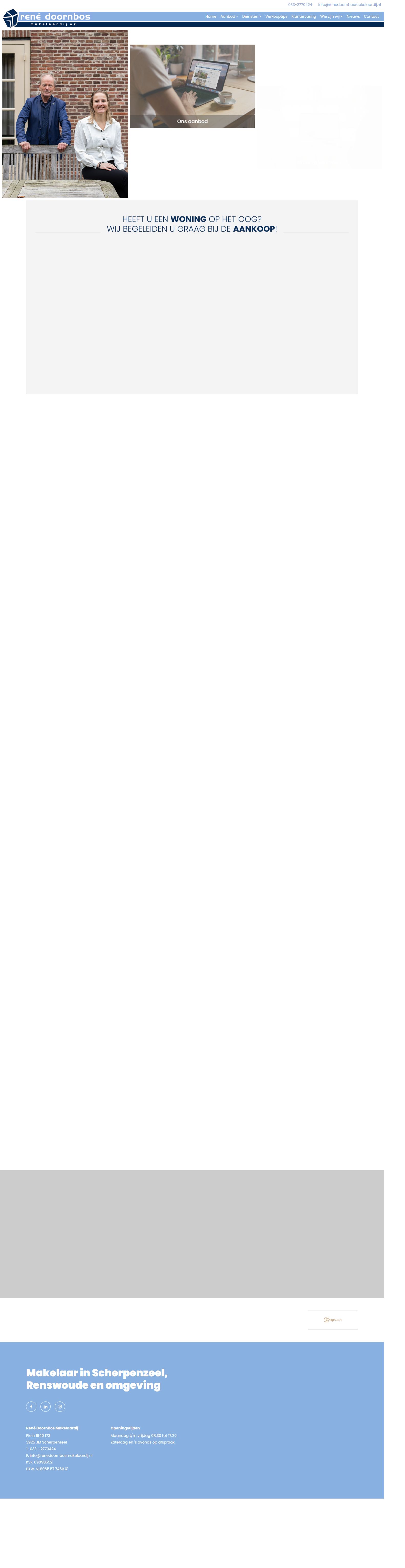 Screenshot van de website van www.renedoornbosmakelaardij.nl