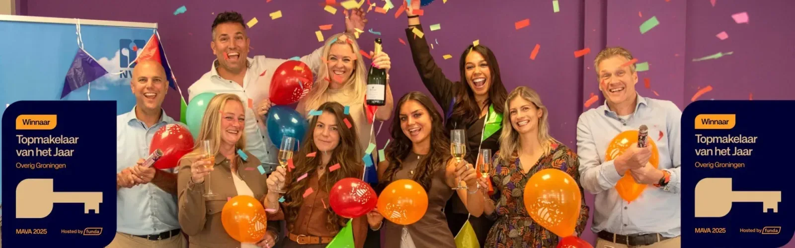 Team foto van Riant Makelaars Groningen