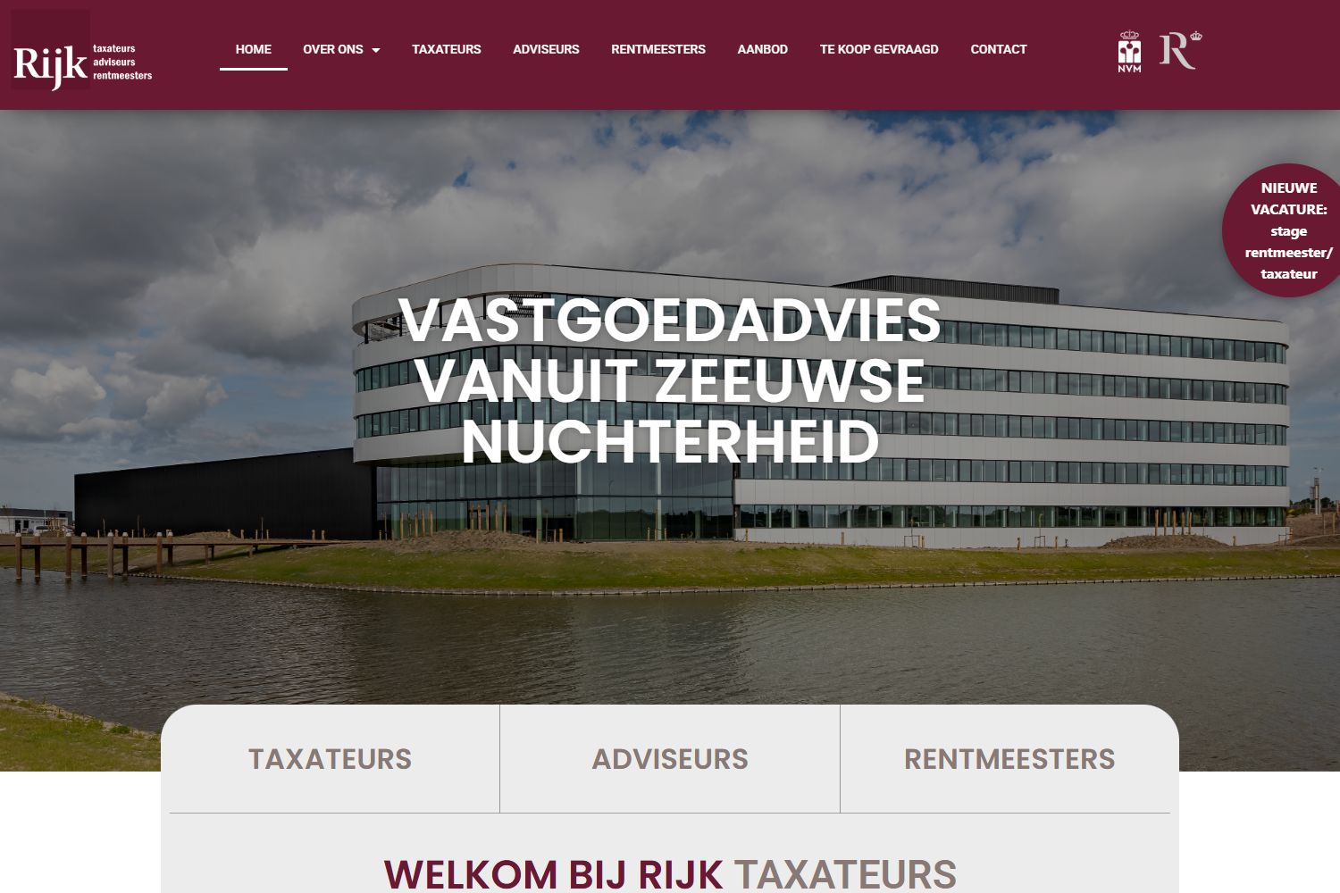 Screenshot van de website van www.rijk.eu