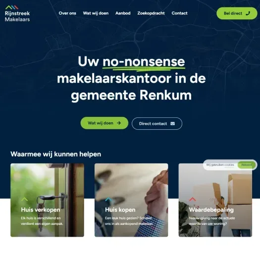 Screenshot van de website van www.rijnstreekmakelaars.nl