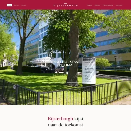 Screenshot of the website of www.rijsterborgh.nl