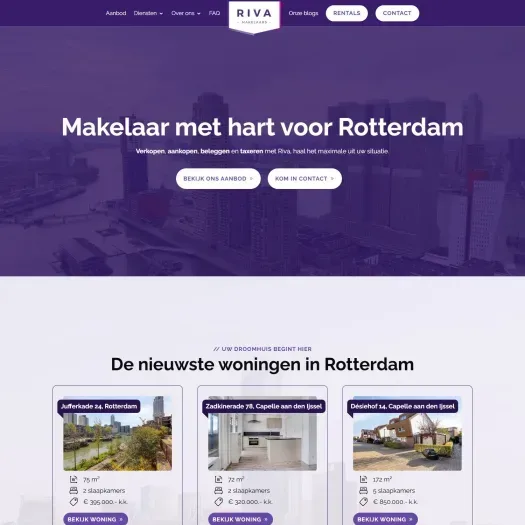 Capture d'écran du site web de www.rivamakelaars.nl