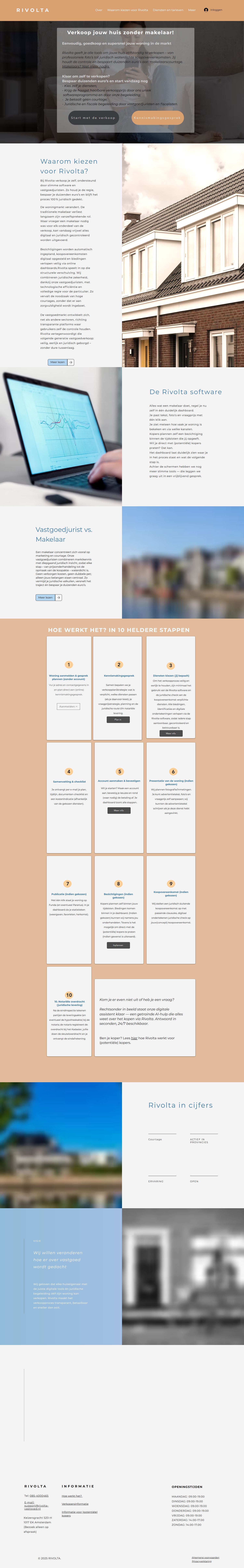 Screenshot van de website van rivolta-vastgoed.nl
